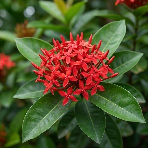 Note photo Bright-red Ixora